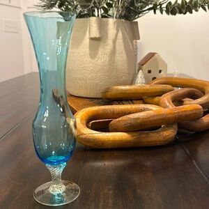Vintage Blue Flute/Vase